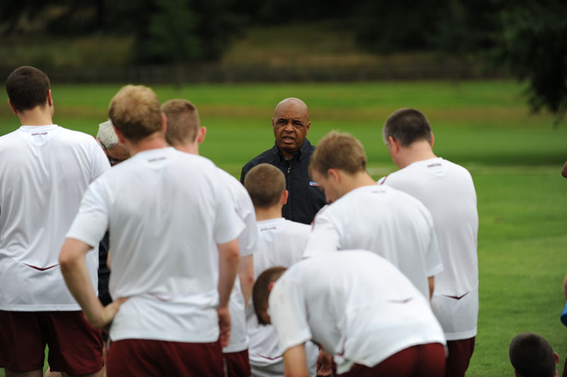 Lyndon Lynch with the Cerebral Palsy squad.
